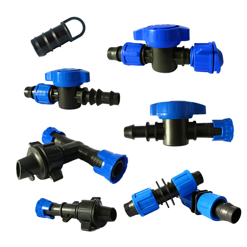 Offtake Valve Bypass Barb Micro Valves Agricultural Farm Garden Irrigation Dn16Mm Mini Ball For Pe Pipe