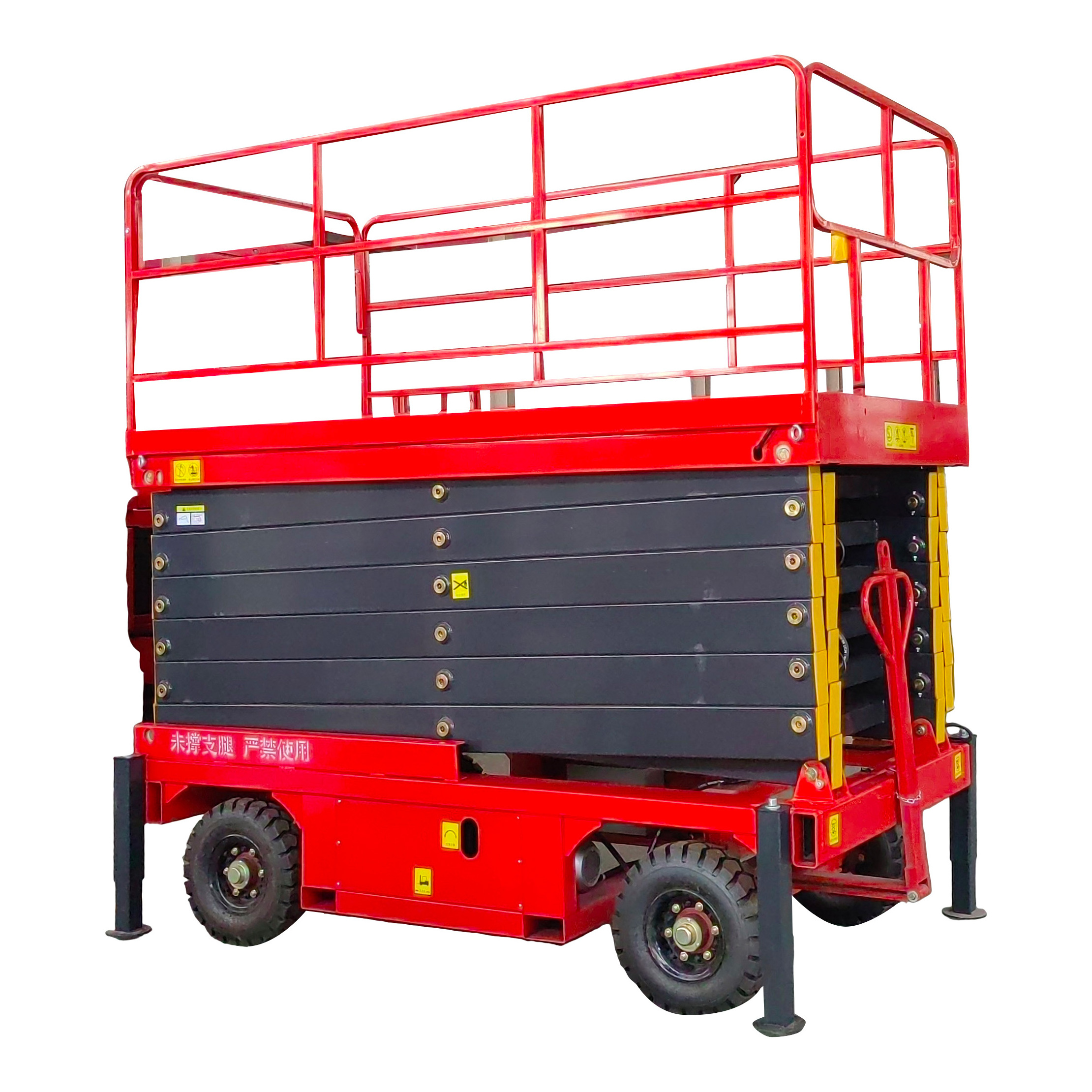 Factory price electric motor aerial work platform 6-14M Scaffolding hydraulic lifting electric self propelled man scissor lift