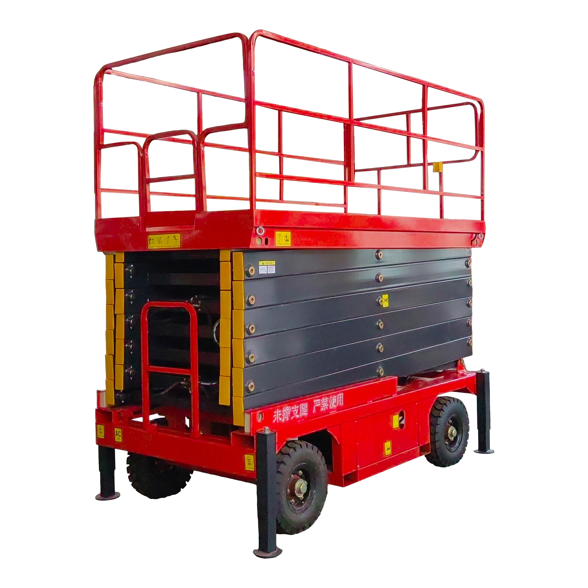 Factory price electric motor aerial work platform 6-14M Scaffolding hydraulic lifting electric self propelled man scissor lift