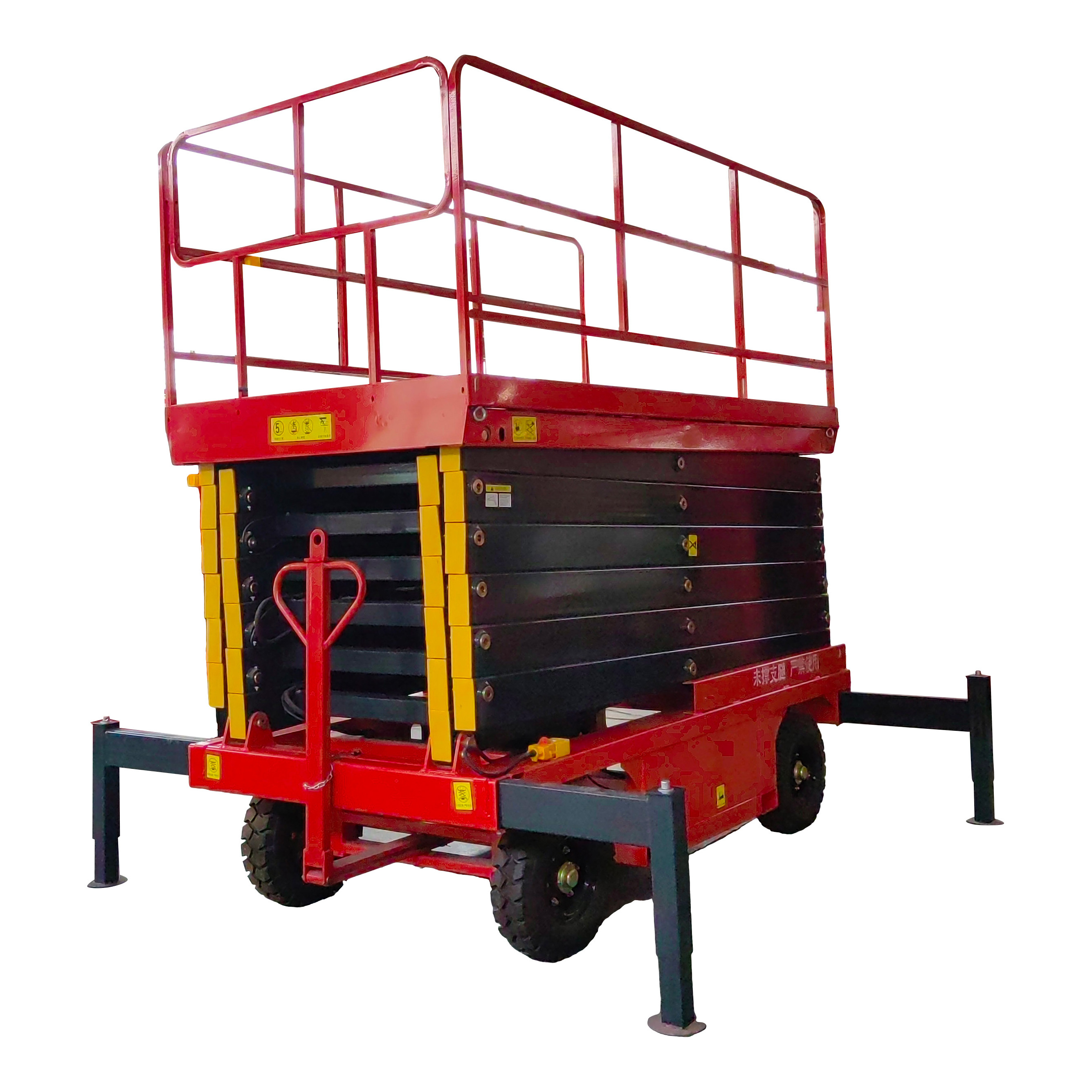 Factory price electric motor aerial work platform 6-14M Scaffolding hydraulic lifting electric self propelled man scissor lift