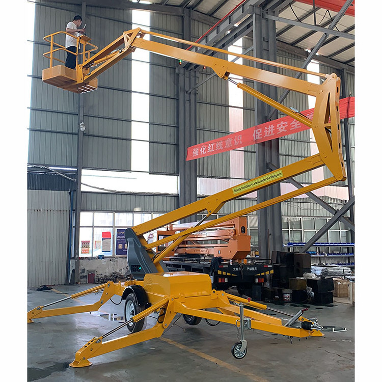 Electric Self-Propelled High-Altitude Working Car Cherry Picker 24M Electric Tractable Telescopic Articulated Boom Lift