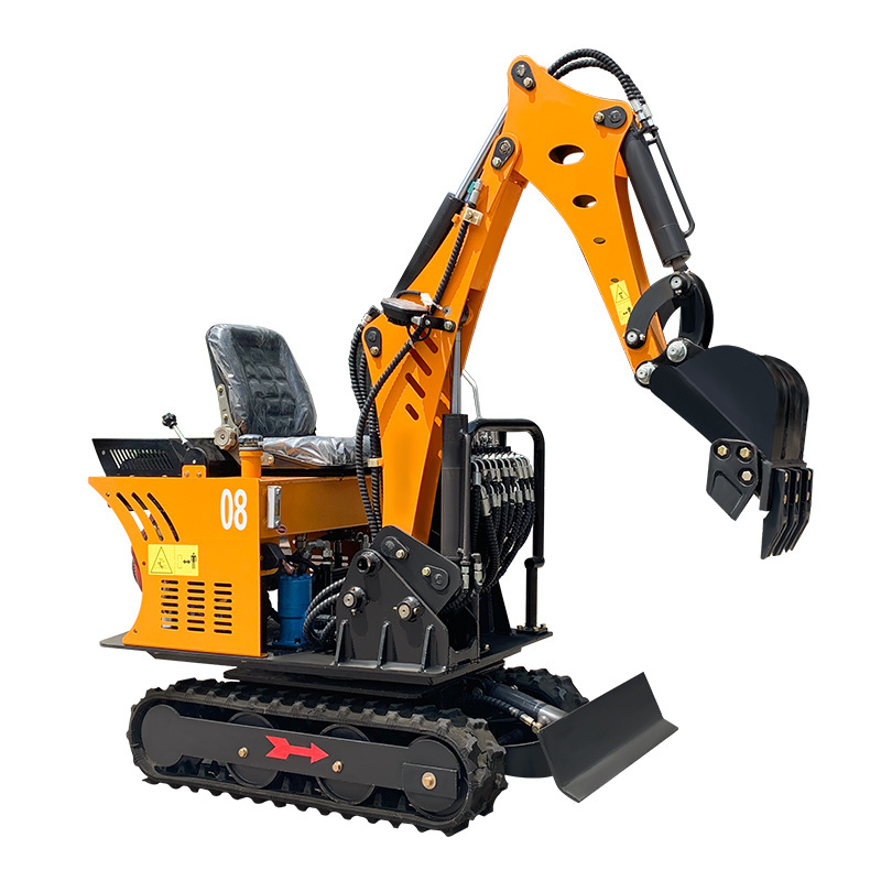 Chinese JG-08 800kg crawler small digger CE/EPA/EURO 5 mini auger digger 0.8 ton price for sale with bucket compact mini excavat