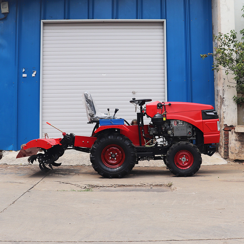 Multifunction SDJG agricolas 4wd farmer tractores compact agriculture tractor farm agriceltural 4x4 mini farming tractors