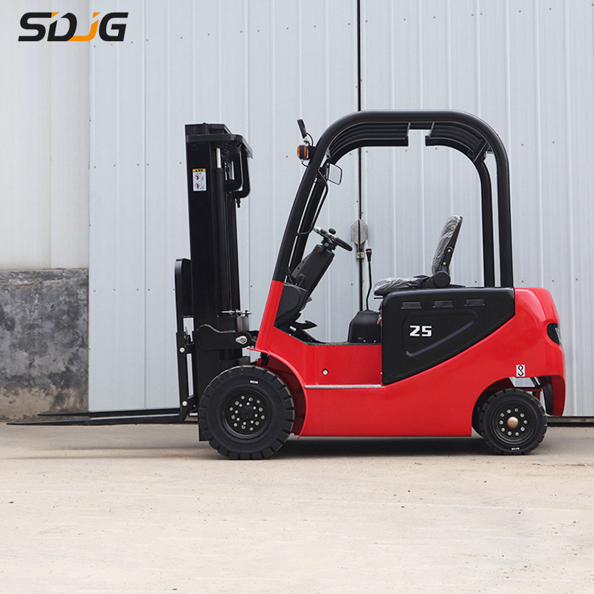 Free Shipping 1.5Ton 2Ton 2.5Ton 3Ton 5Ton Ce SDJG Warehouse 4X4 Battery Forklift 4 Wheel Mini Compact Electric Forklift