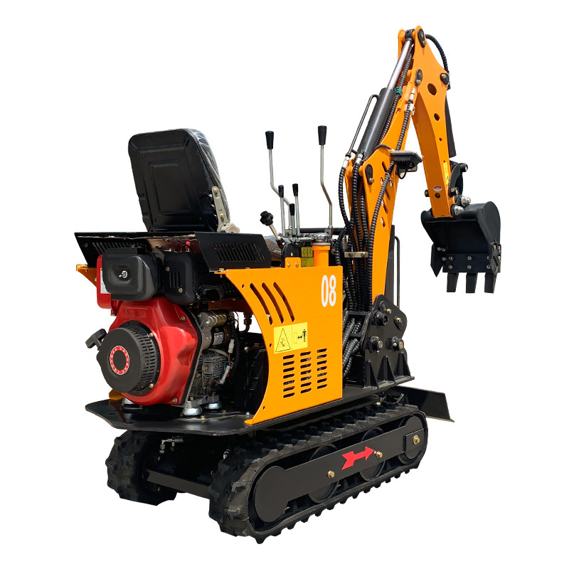 Chinese JG-08 800kg crawler small digger CE/EPA/EURO 5 mini auger digger 0.8 ton price for sale with bucket compact mini excavat