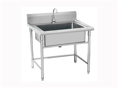 Commercial Manufacture Stainless Steel Free Standing Single Bowl Sink for Restaurant