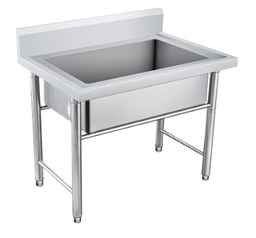 Commercial Manufacture Stainless Steel Free Standing Single Bowl Sink for Restaurant