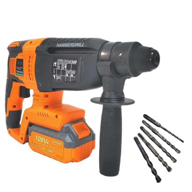 Hot new product factory price 24V cordless electric tool 30mm lithium hammer drill concrete wood drilling electric tool set