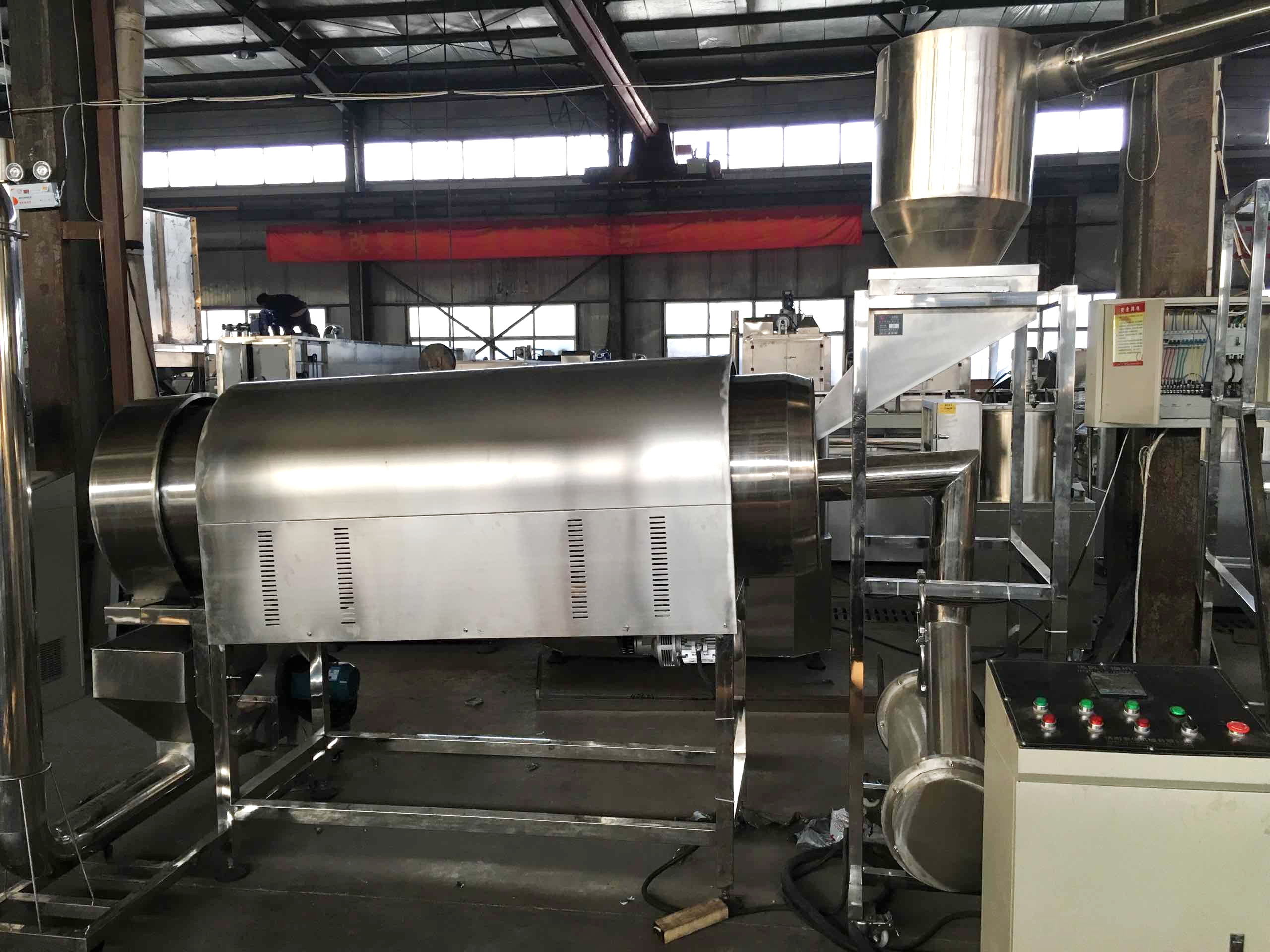 Industrial corn flakes processing machine puffed corn flakes production machine line