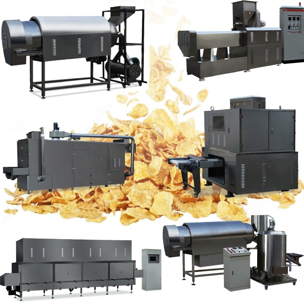 Industrial corn flakes processing machine puffed corn flakes production machine line