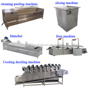 Full automatic stainless steel french fries machine production line fresh potato chips processing plant