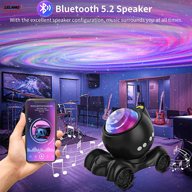 Low MOQ LED Projector Night Light Projector Adjustable Star Projector Built-in Bluetooth Speaker Galaxy Night Lights For Kids