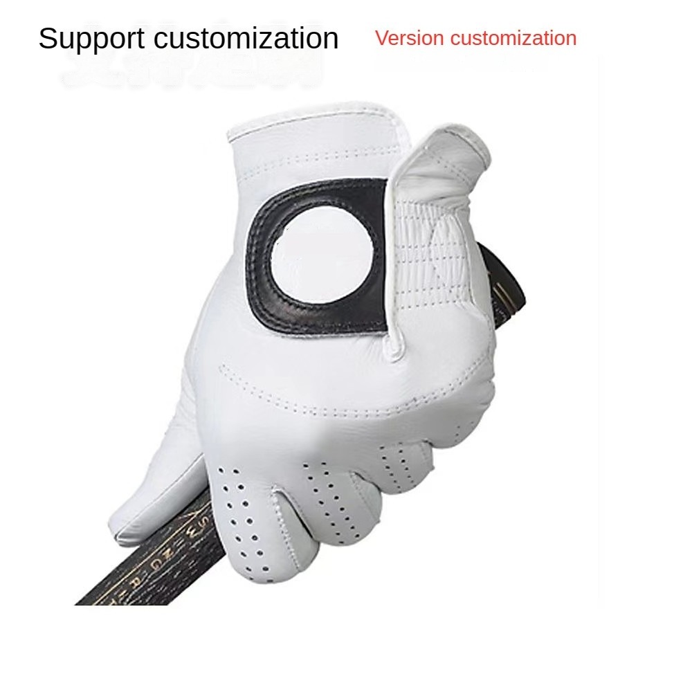 Manufacturers Wholesale Indonesian Lambskin White Leather High Performance Comfortable Soft Men's Golf Gloves