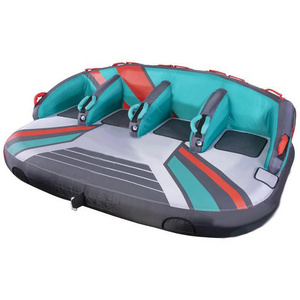 Factory Direct Water Sports Inflatable Towable Water Tube Boat 4 Rider Water Jet Ski Sports