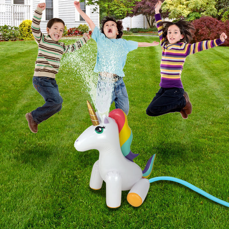 Hot Sale PVC Inflatable Water Spray Unicorn Inflatable Animal Water Accessories Toys For The Lake Funny Inflatable Pool Toy