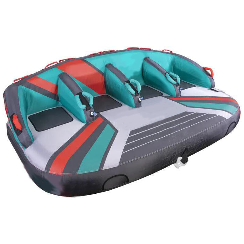 Factory Direct Water Sports Inflatable Towable Water Tube Boat 4 Rider Water Jet Ski Sports