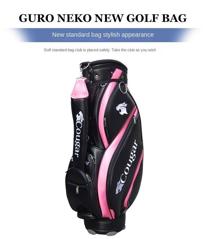 2024 New Design Made Custom Leather Waterproof Ladies Pink Bags wear-resistant waterproof Golf Bag