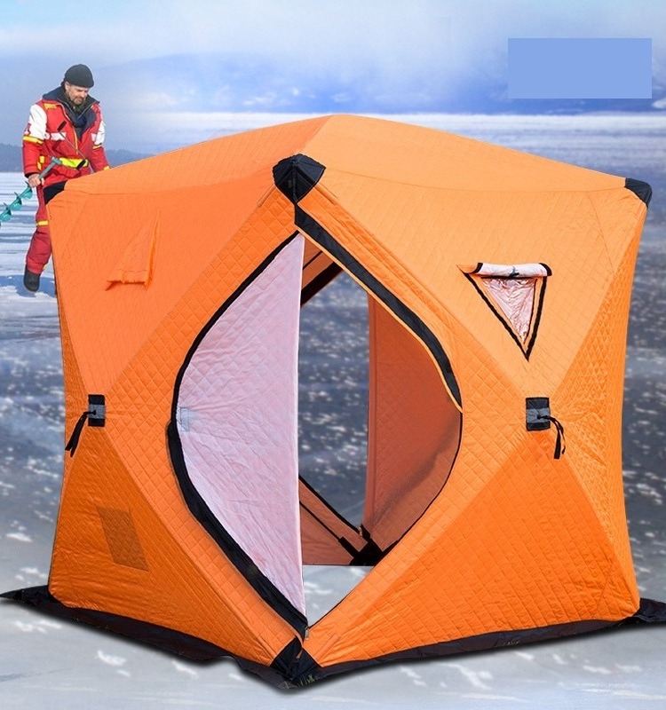 Custom Outdoor Winter Automatic Sauna tent 2-3 Person Shelterice insulated pop up insulated ice fishing tent