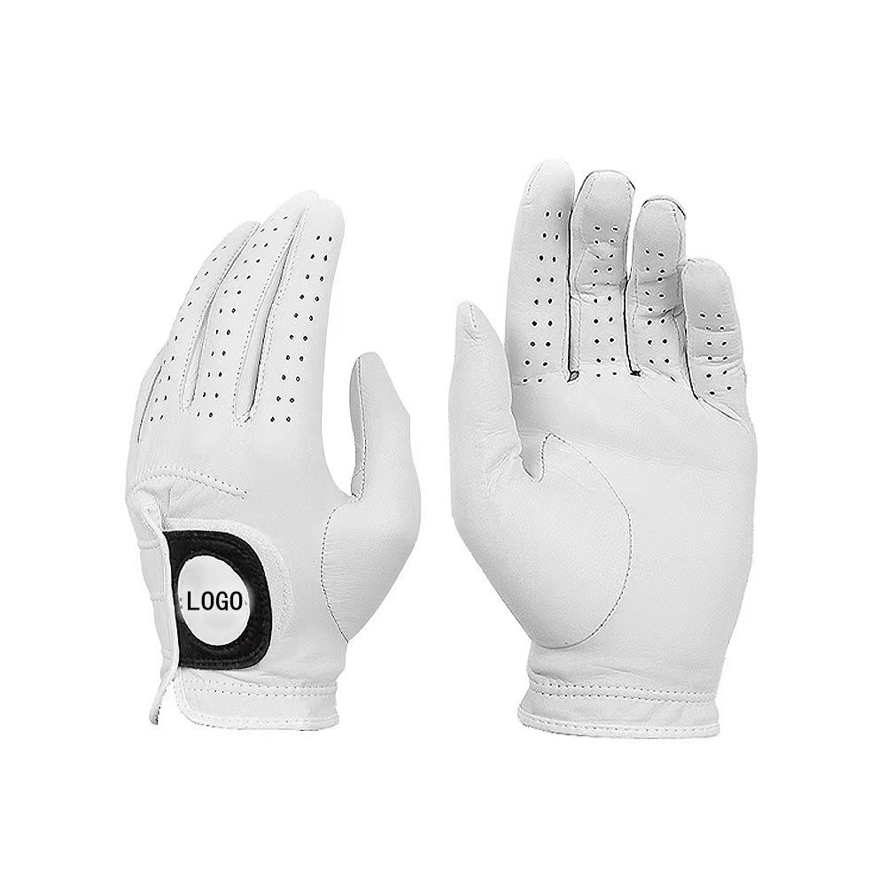 Manufacturers Wholesale Indonesian Lambskin White Leather High Performance Comfortable Soft Men's Golf Gloves