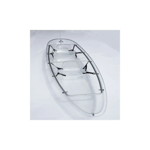 2023 Hot Selling Cheapest Transparent Clear Glass Bottom Crystal Kayak 2 Person Canoe Kayak For Boating