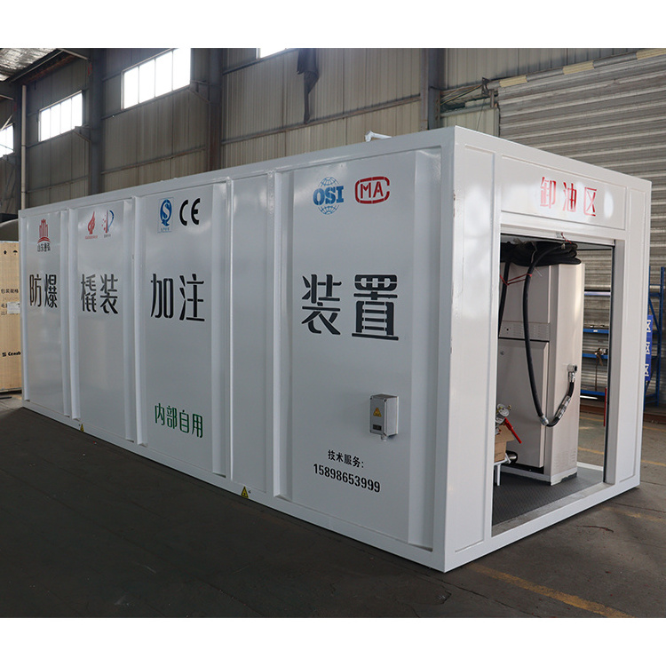 20M3-50M3 Prefabricate Mobile Fuel Filling Container Petrol Station With Dispenser