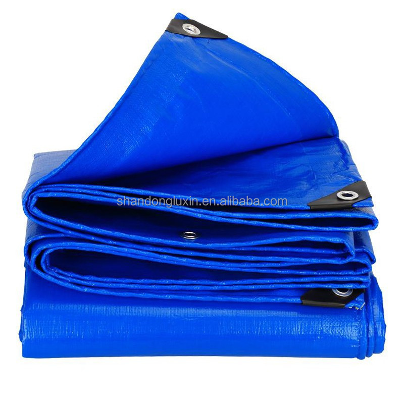 BLUE TARPAULIN WATERPROOF COVER HEAVY DUTY WATERPROOF CAMPING SHEET COVER NEW