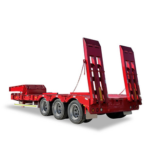 4 Pairs And 2 Singles Gooseneck 3 Axle 4 Axles Low Bed Semi-Trailer For Sale