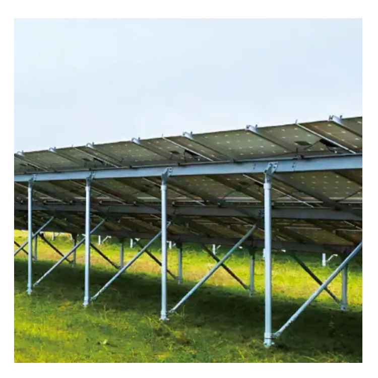 High Efficient Pole Support Bracket Outdoor Flat Roof solar mounting system Ground Style Solar Panel Mounting Stand