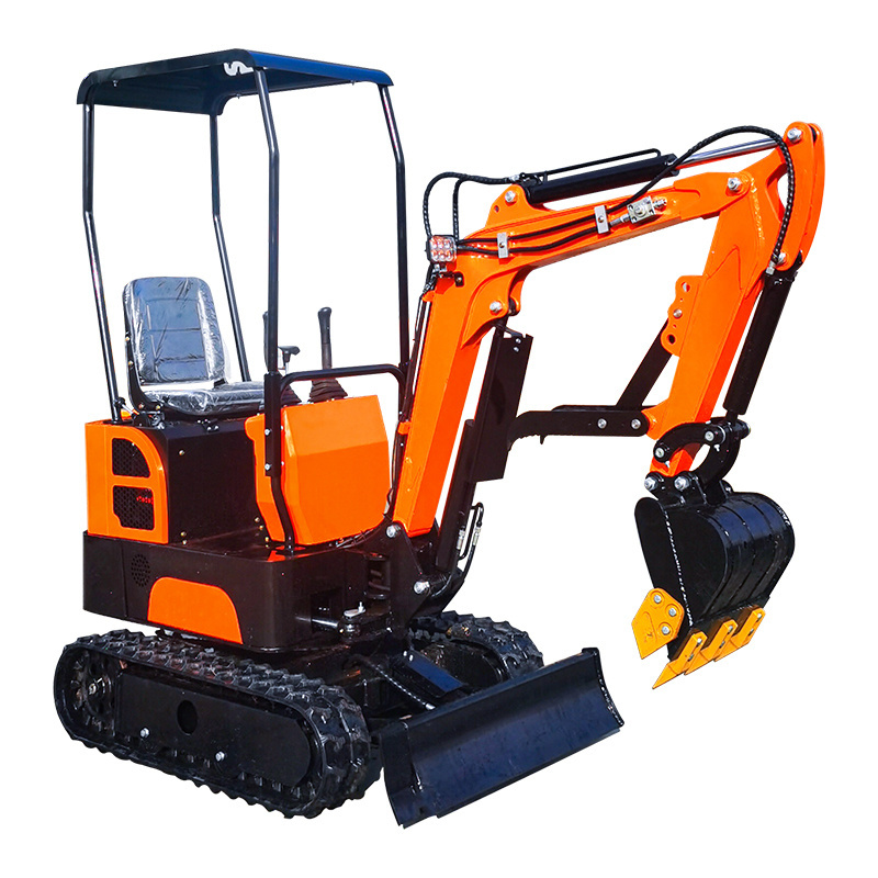 Hydraulic Excavator Mini Excavators Small Crawler Digger CE EPA China 1 ton 1.2 ton earth-moving excavator with swing boom