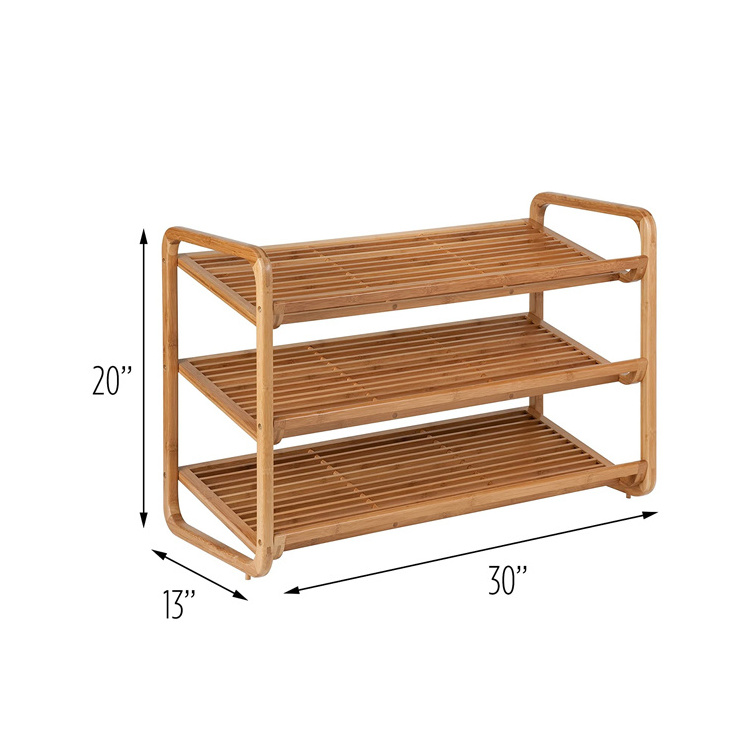 Modern shoe cabinet living room furniture  organizer display racks  wooden light shoes shelf bamboo shoe racks