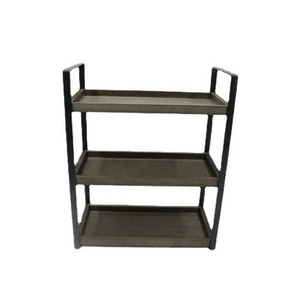 Counter Standing Rack Cosmetic Holder Storage Shelf Wooden 3 Tier Bathroom Countertop Organizer