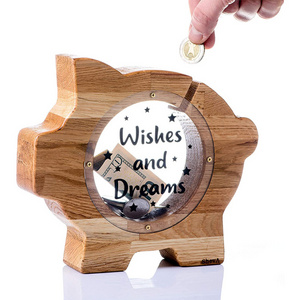 wooden money bank piggy banks modern mini wood storage box money coin wooden letter boxes saving clear