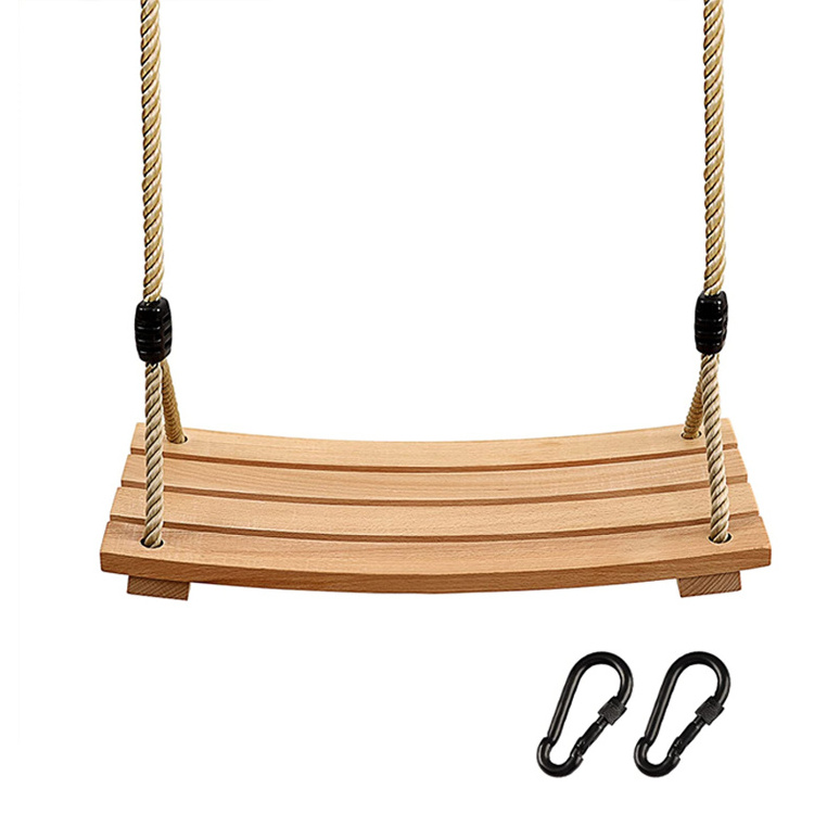 wood tree Swing seat indoor outdoor rope wooden swing set for children adult kids