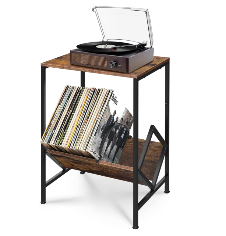 rustic simple unique multifunctional record player display stand customized best selling vinyl record holder