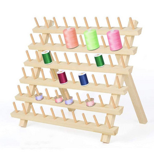 wooden collapsible wall mount stand sewing thread rack cloth storage holders racks  for sewing embroidery quilting