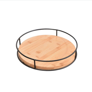 Lazy Susan Turntable 10inch Bamboo Spinning Spice Rack Holder Kitchen Cabinet Counter Top Organizer