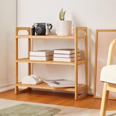 3-Tier Shoe Rack Bamboo Wood Stackable Shoes shelf Bamboo Bathroom Towel Shelf for Closet Hallway Entryway