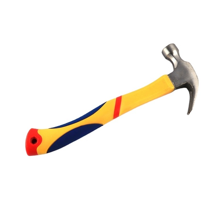 Japan design Yellow Red And Blue Claw Hammer With Plastic Handle Head Hammer Sizes