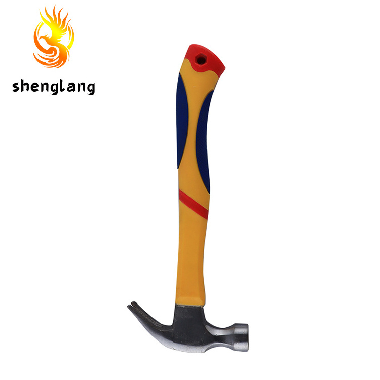 Japan design Yellow Red And Blue Claw Hammer With Plastic Handle Head Hammer Sizes