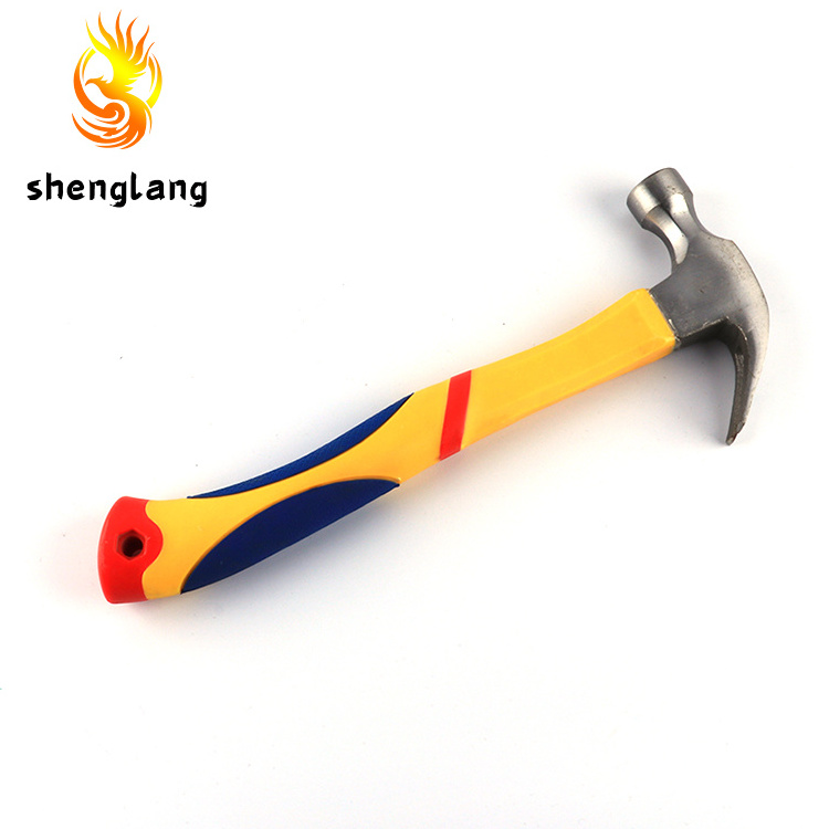 Japan design Yellow Red And Blue Claw Hammer With Plastic Handle Head Hammer Sizes