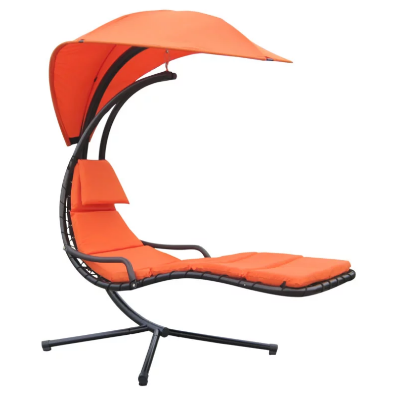 Hanging Chaise Lounger Chair Dream Hammock Swing Chair With Canopy