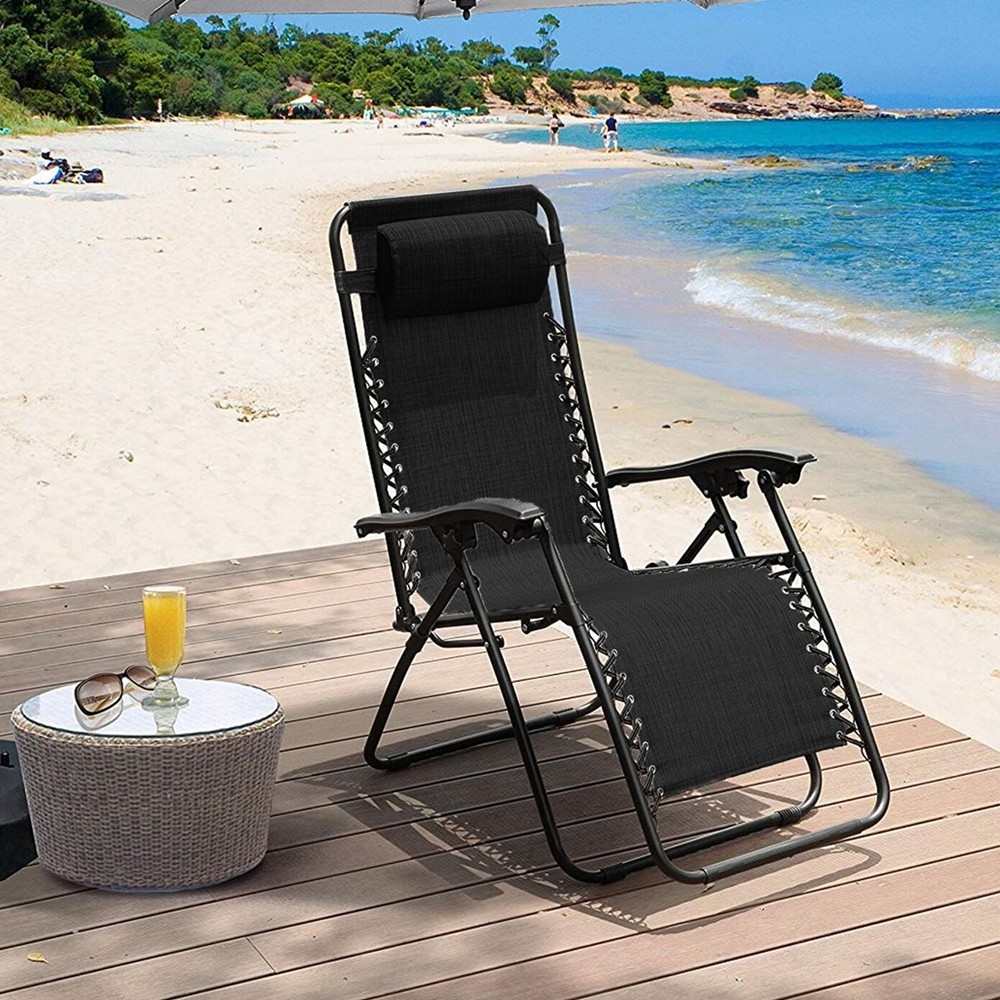 Zero Gravity Chair Folding Outdoor Foldable Beach Chair Relax Chair Lounge Portable