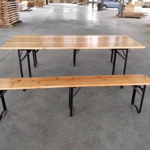 Wooden Folding Beer Table and Benches Foldable Beer Table Bench Set