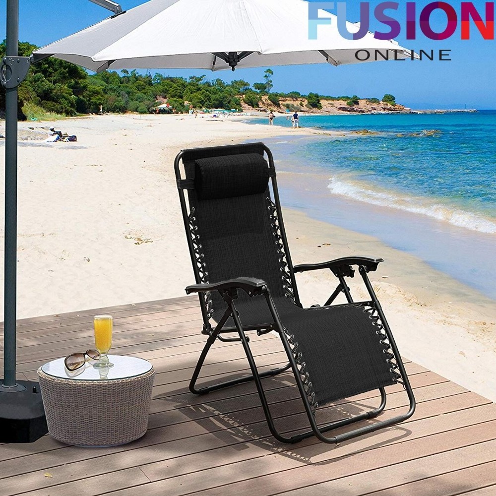 Zero Gravity Chair Folding Outdoor Foldable Beach Chair Relax Chair Lounge Portable