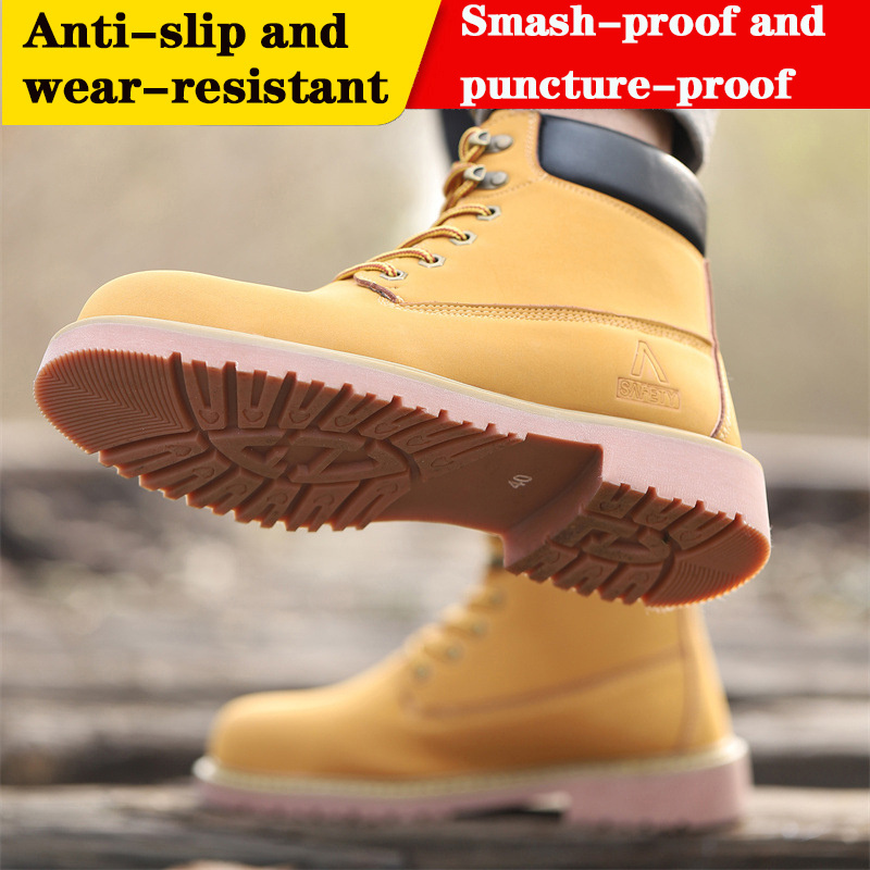 THREEDIV New Sales Workers' Steel Toe Cap Work Shoes Anti Smashing Anti-static Anti Piercing Men's Safety Boots