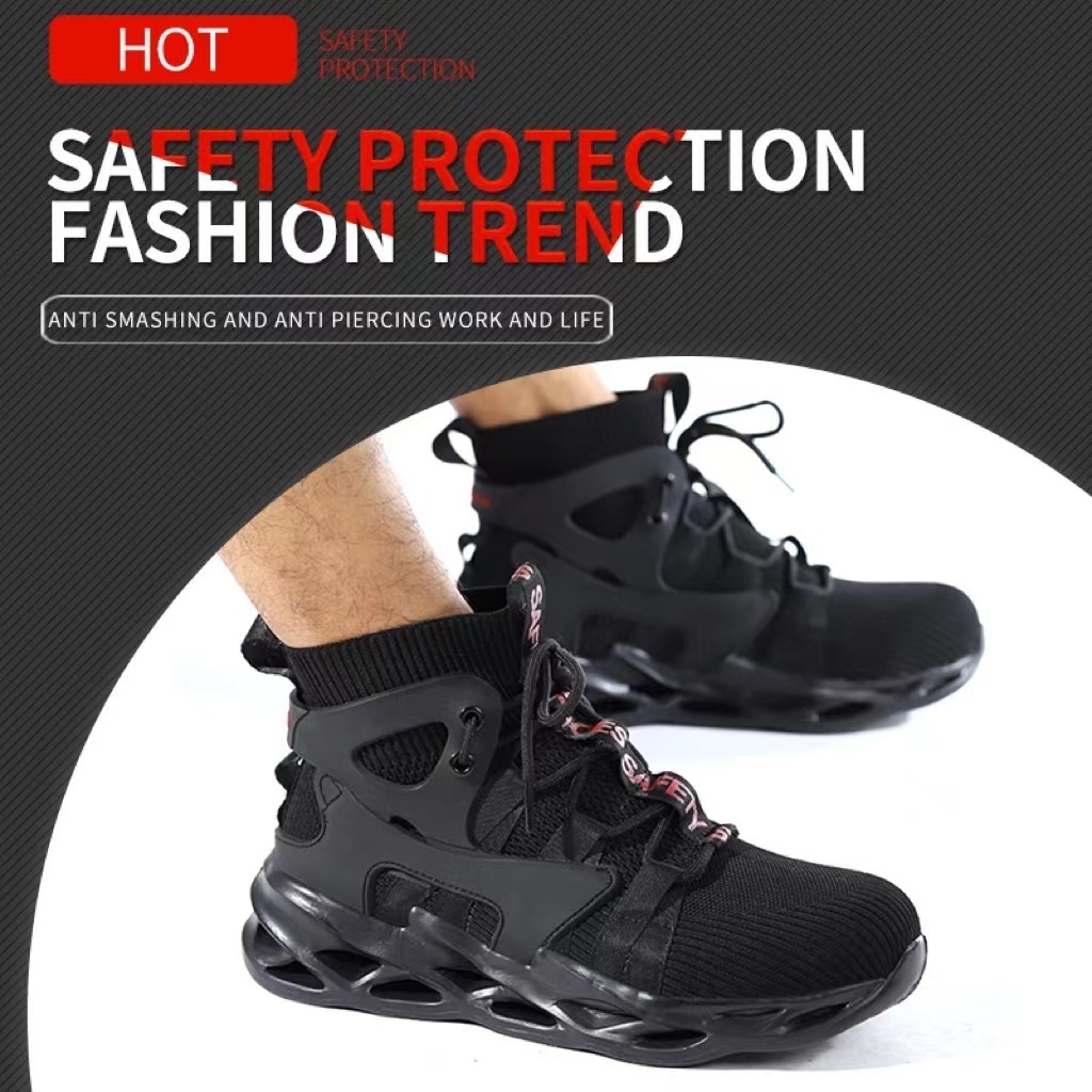 THREEDIV Comfortable Breathable Wear-Resistant Fashion Foot Protection Men Work Boots