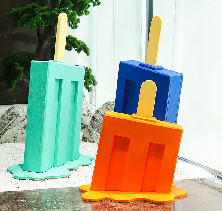 Giant candy prop Pop melting popsicle sculpture art decor for party decoration