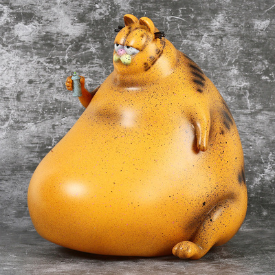 Modern trend large reduction animation fiberglass sculpture Cartoon characters cat Resin Statue