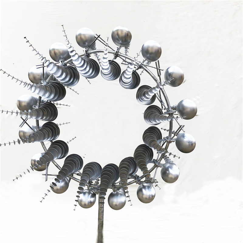 Metal crafts wind kinetic art sculpture/kinetic wave sculpture