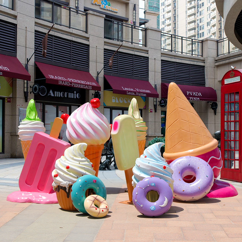 support customized  giant ice cream cone for display/ giant ice cream cone for display/2022 new design standing lemon ice cream